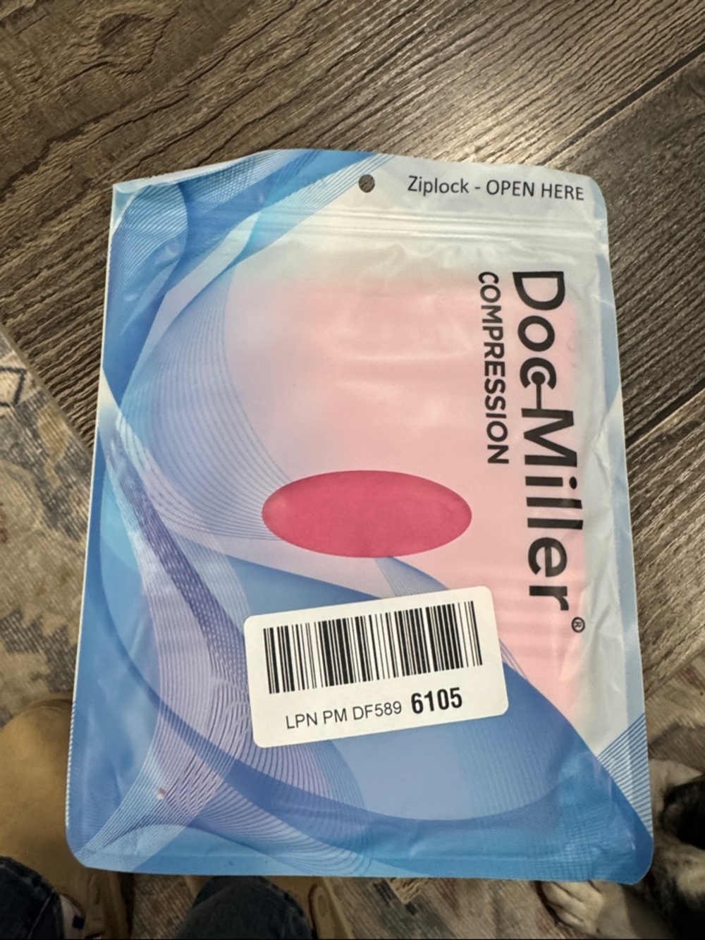 Doc-Miller Compression Sleeve - Pink and Blue Packaging